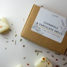 Vonné vosky do aromalampy Levandule & Santalové dřevo v kraftové krabičce