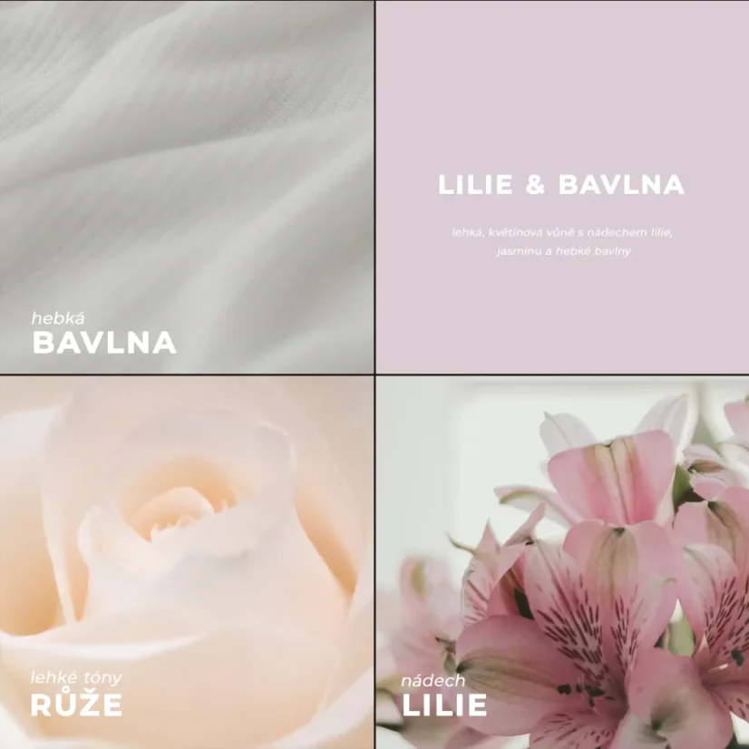 Sójová svíčka: Lilie a bavlna