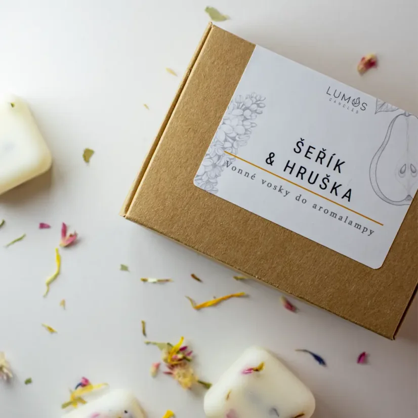 Vonné vosky do aromalampy Šeřík & Hruška v kraftové krabičce