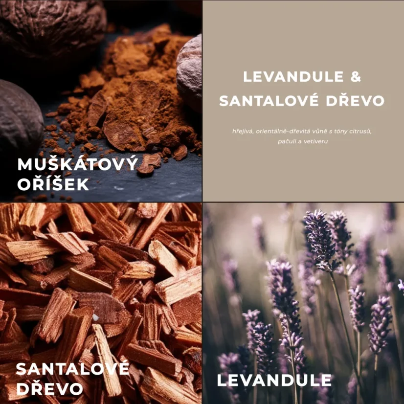 Sójová svíčka: Levandule a santalové dřevo
